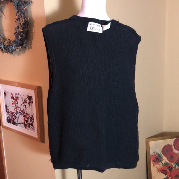 Vintage ERIKA II HandKnit 3X Cotton Ramie Holiday Sweater Poinsettia Holly NEW - Picture 15 of 16